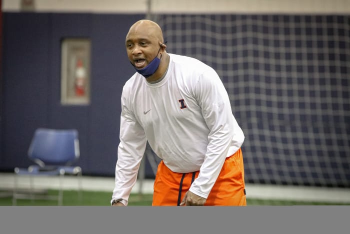 George McDonald, played at Illinois for Lou Tepper and Ron Turner, and was a teammate of Fighting Illini athletics director Josh Whitman, was named the Illini wide receivers coach on Jan. 20, 2021.